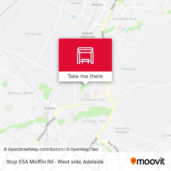 Mapa Stop 55A Mofflin Rd - West side