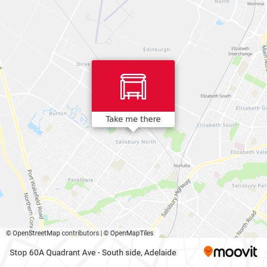 Stop 60A Quadrant Ave - South side map