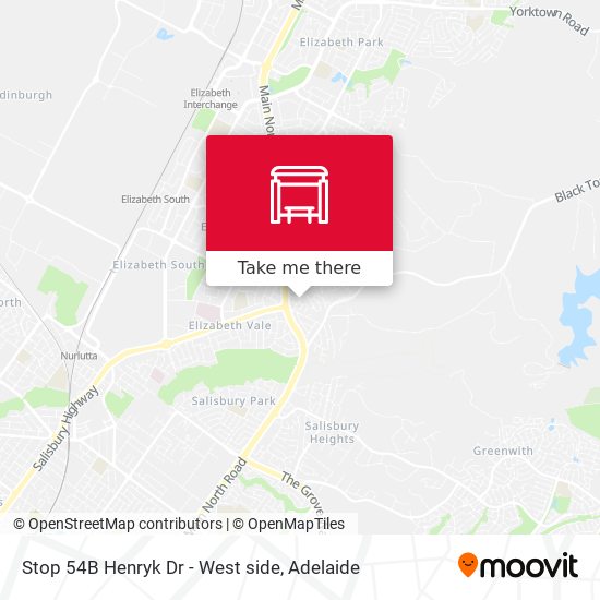 Stop 54B Henryk Dr - West side map
