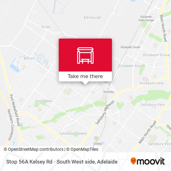 Stop 56A Kelsey Rd - South West side map