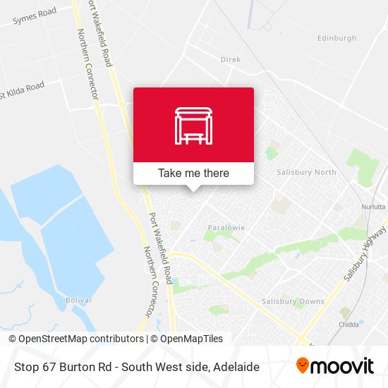 Stop 67 Burton Rd - South West side map