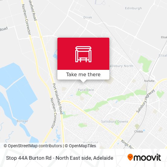 Mapa Stop 44A Burton Rd - North East side