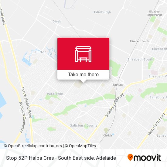 Stop 52P Halba Cres - South East side map