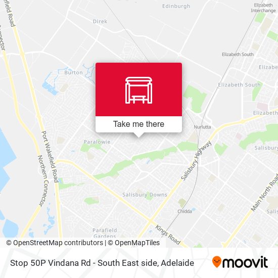 Stop 50P Vindana Rd - South East side map