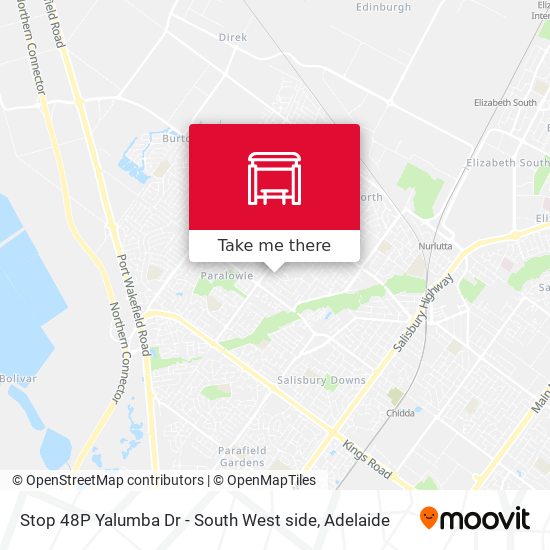 Stop 48P Yalumba Dr - South West side map