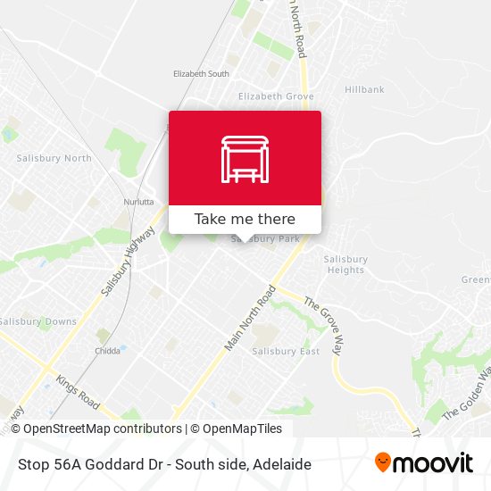 Stop 56A Goddard Dr - South side map
