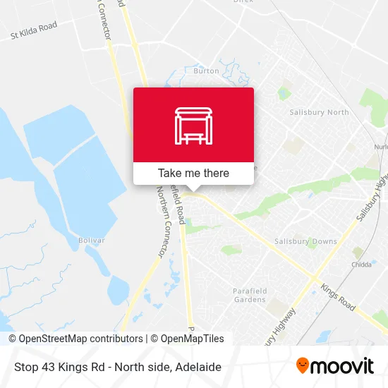 Mapa Stop 43 Kings Rd - North side