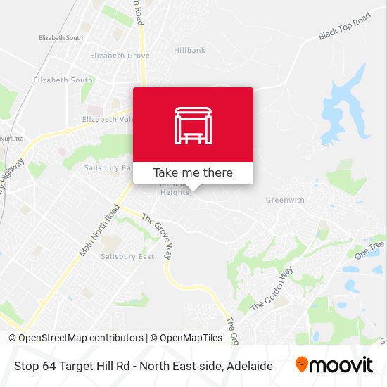Stop 64 Target Hill Rd - North East side map