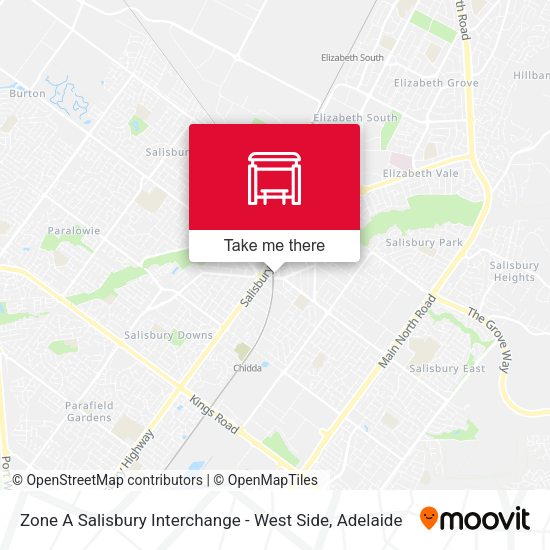 Zone A Salisbury Interchange - West Side map