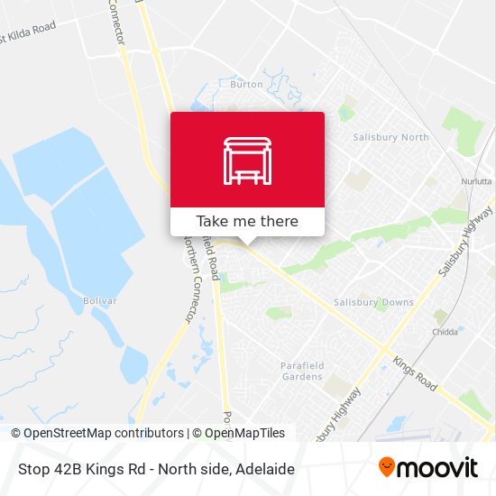 Stop 42B Kings Rd - North side map