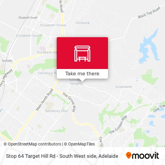 Stop 64 Target Hill Rd - South West side map