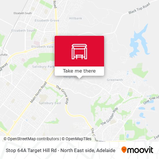 Stop 64A Target Hill Rd - North East side map
