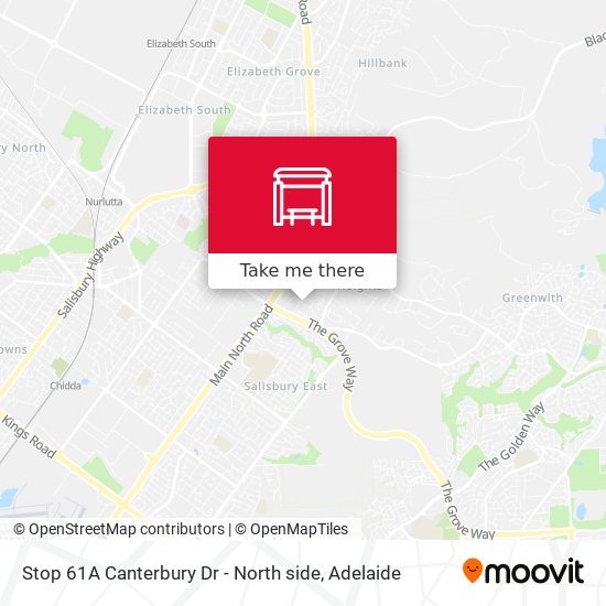 Stop 61A Canterbury Dr - North side map