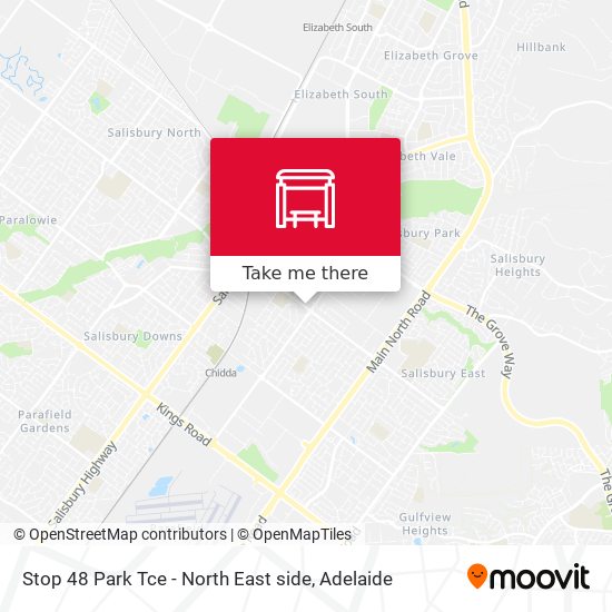 Stop 48 Park Tce - North East side map