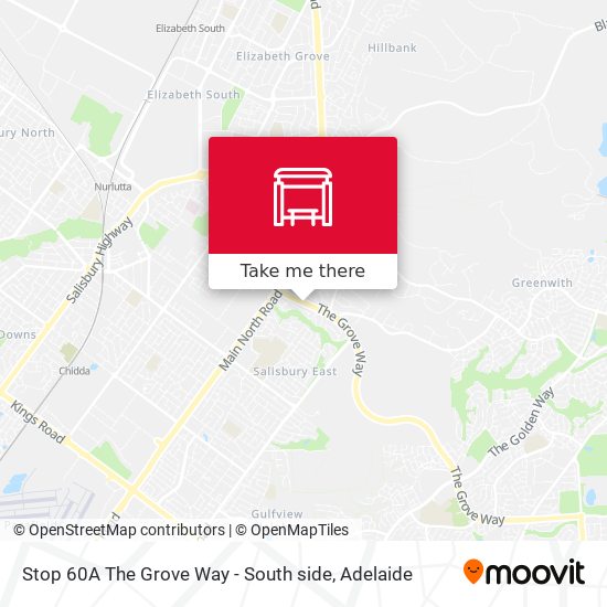 Stop 60A The Grove Way - South side map