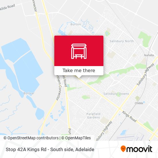 Mapa Stop 42A Kings Rd - South side