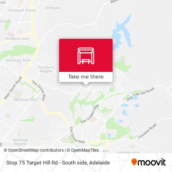 Stop 75 Target Hill Rd - South side map