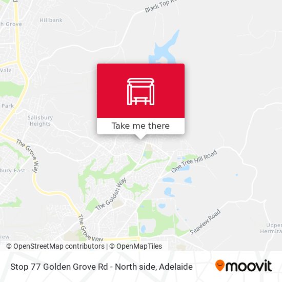 Stop 77 Golden Grove Rd - North side map