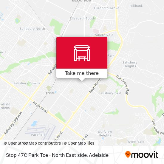 Stop 47C Park Tce - North East side map