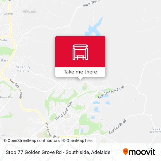 Stop 77 Golden Grove Rd - South side map