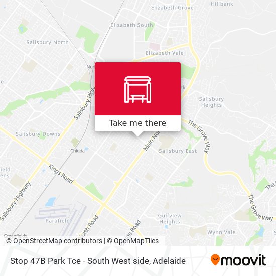 Stop 47B Park Tce - South West side map