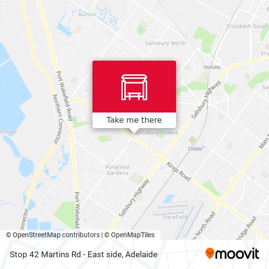 Mapa Stop 42 Martins Rd - East side