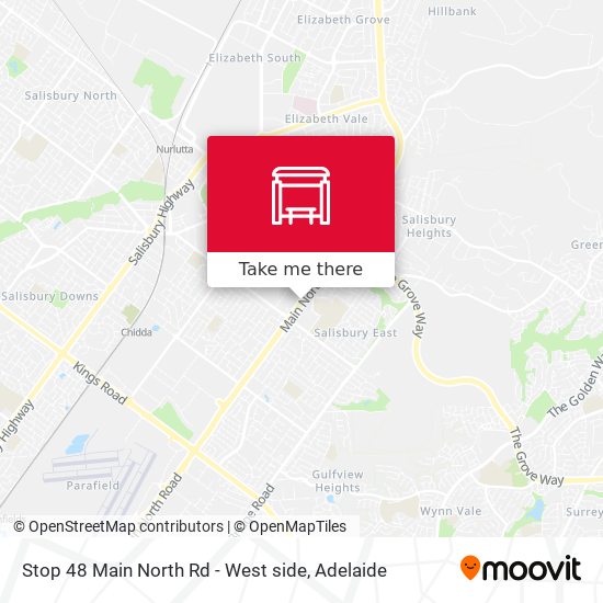 Stop 48 Main North Rd - West side map
