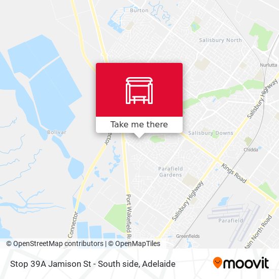 Stop 39A Jamison St - South side map