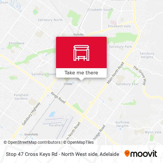 Stop 47 Cross Keys Rd - North West side map