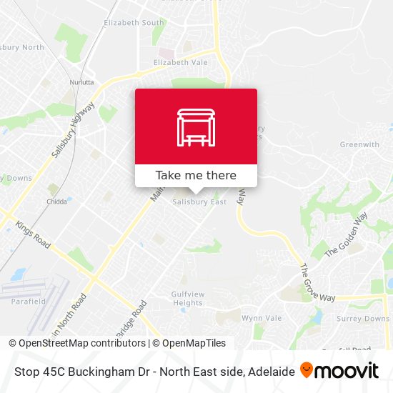 Stop 45C Buckingham Dr - North East side map