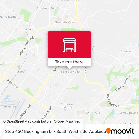 Stop 45C Buckingham Dr - South West side map