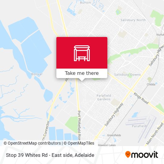 Stop 39 Whites Rd - East side map