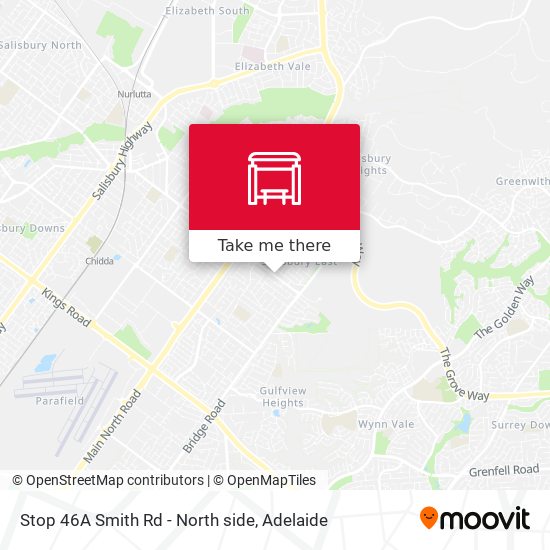 Stop 46A Smith Rd - North side map