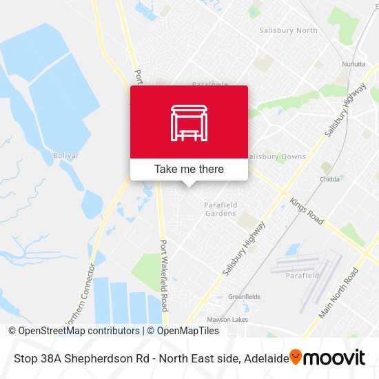 Stop 38A Shepherdson Rd - North East side map