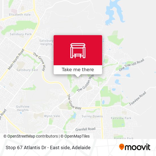 Stop 67 Atlantis Dr - East side map