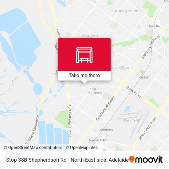 Stop 38B Shepherdson Rd - North East side map