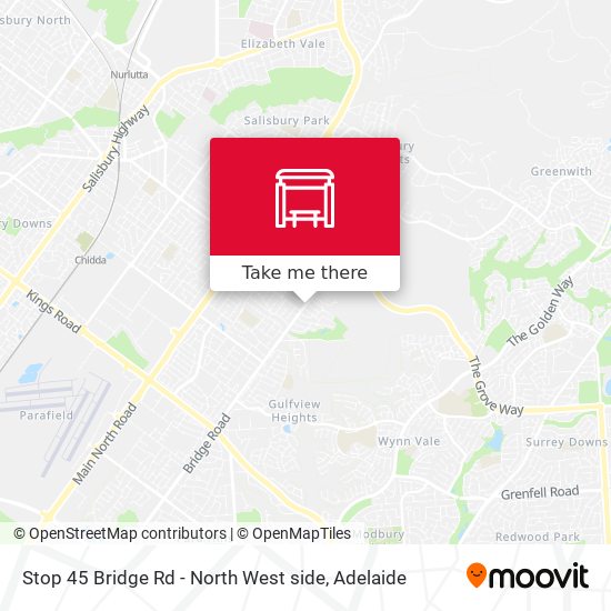 Stop 45 Bridge Rd - North West side map