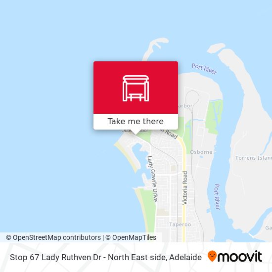 Stop 67 Lady Ruthven Dr - North East side map