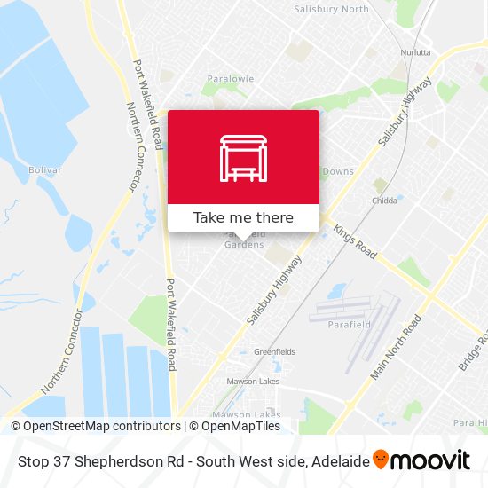 Stop 37 Shepherdson Rd - South West side map