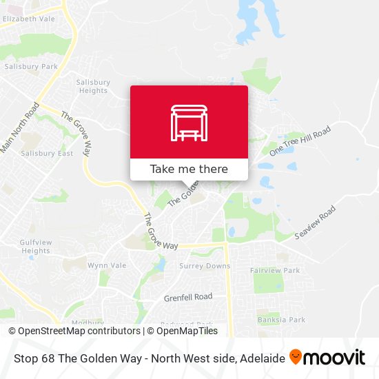Stop 68 The Golden Way - North West side map
