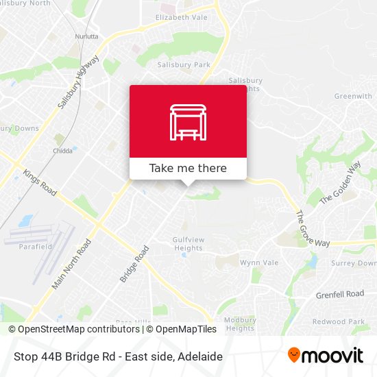 Stop 44B Bridge Rd - East side map