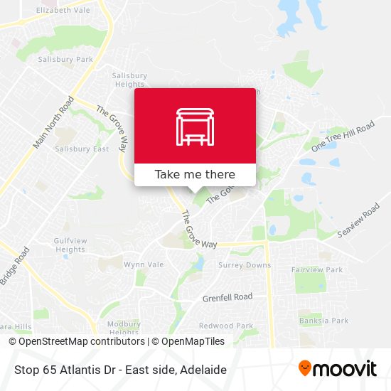Stop 65 Atlantis Dr - East side map