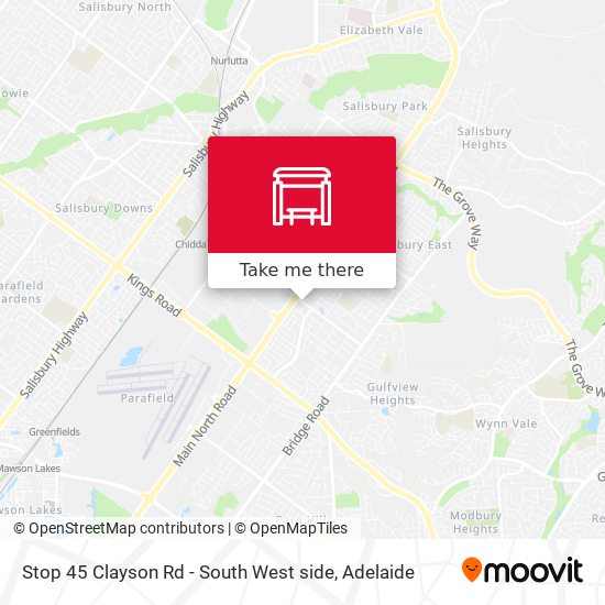 Mapa Stop 45 Clayson Rd - South West side