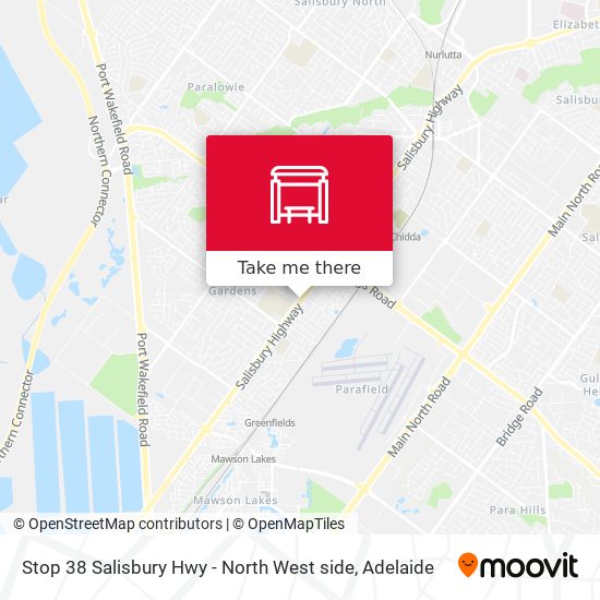 Stop 38 Salisbury Hwy - North West side map