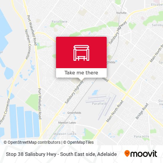 Stop 38 Salisbury Hwy - South East side map