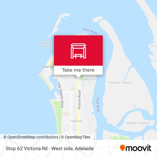 Stop 62 Victoria Rd - West side map