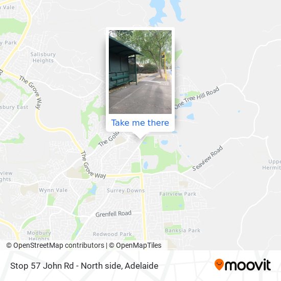Stop 57 John Rd - North side map