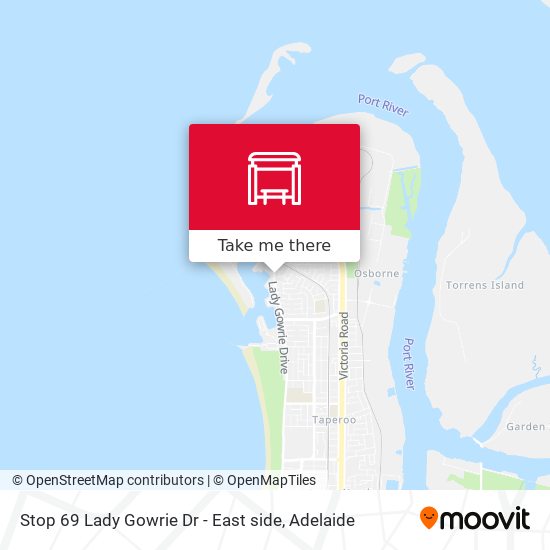 Stop 69 Lady Gowrie Dr - East side map