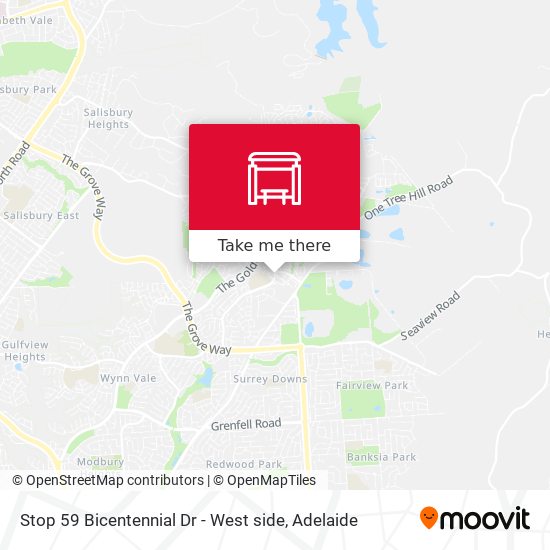 Stop 59 Bicentennial Dr - West side map