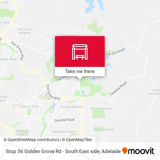 Mapa Stop 56 Golden Grove Rd - South East side